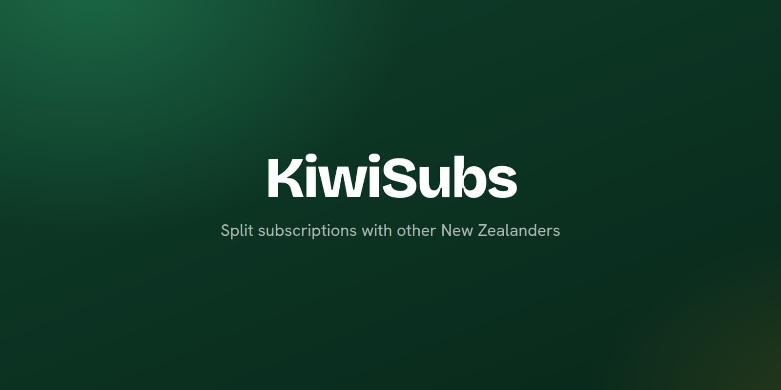 KiwiSubs. Split subscriptions with other New Zealanders.